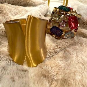 EUC Brushed Gold-tone Cuff, $49